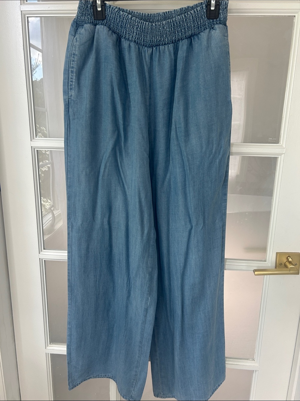 Velvet Heart Light Blue Smocked Chambray Pants